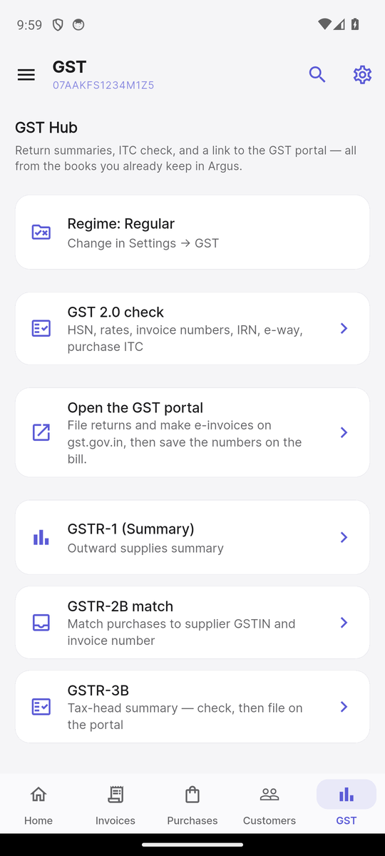 GSTR summaries for your CA