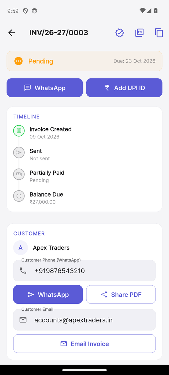 A GST bill in seconds